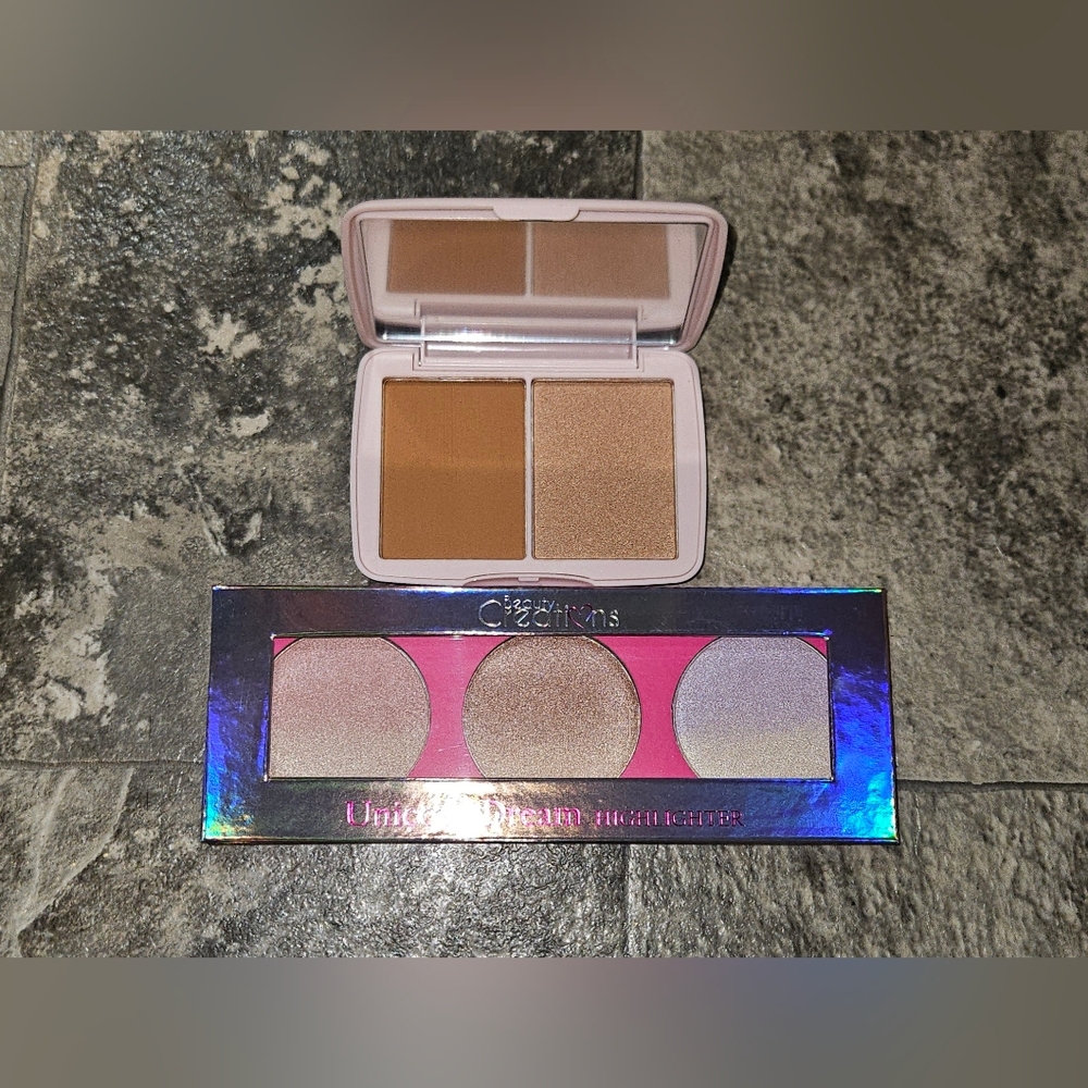 Beauty Creations Highlighter Palette & Half Caked Bronzer Duo BNIB